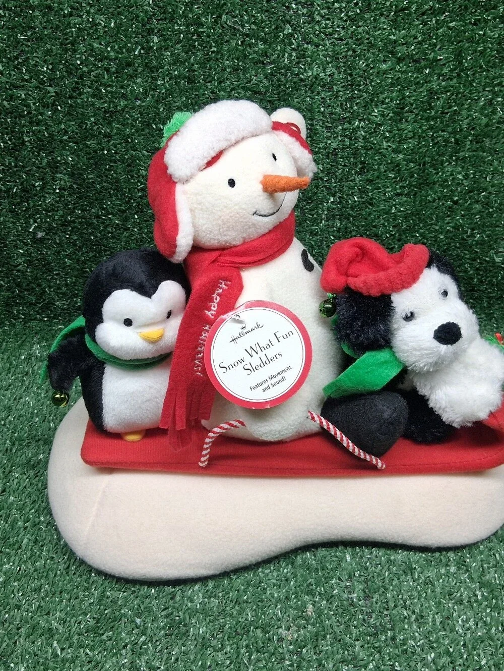 HALLMARK Jingle Pals Animated Musical Plush SNOW WHAT FUN SLEDDERS 2007